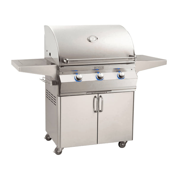 Fire Magic Aurora A660s 30-Inch Propane Gas Freestanding Grill w/ Flush Mounted Single Side Burner, 1 Sear Burner and Analog Thermometer - A660S-7LAP-62