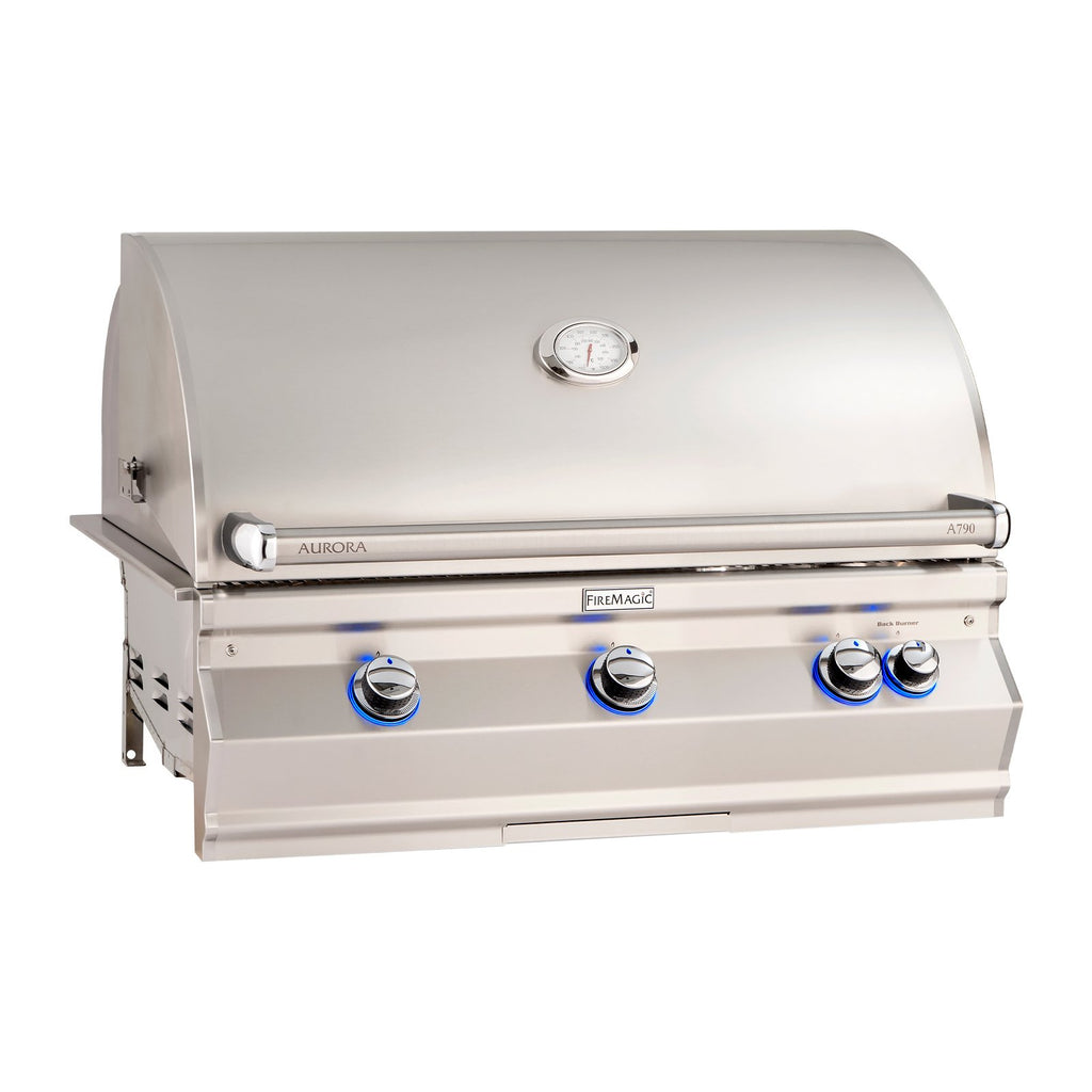Fire Magic Aurora A790i 36-Inch Natural Gas Built-In Grill w/ 1 Sear Burner and Analog Thermometer - A790I-7LAN