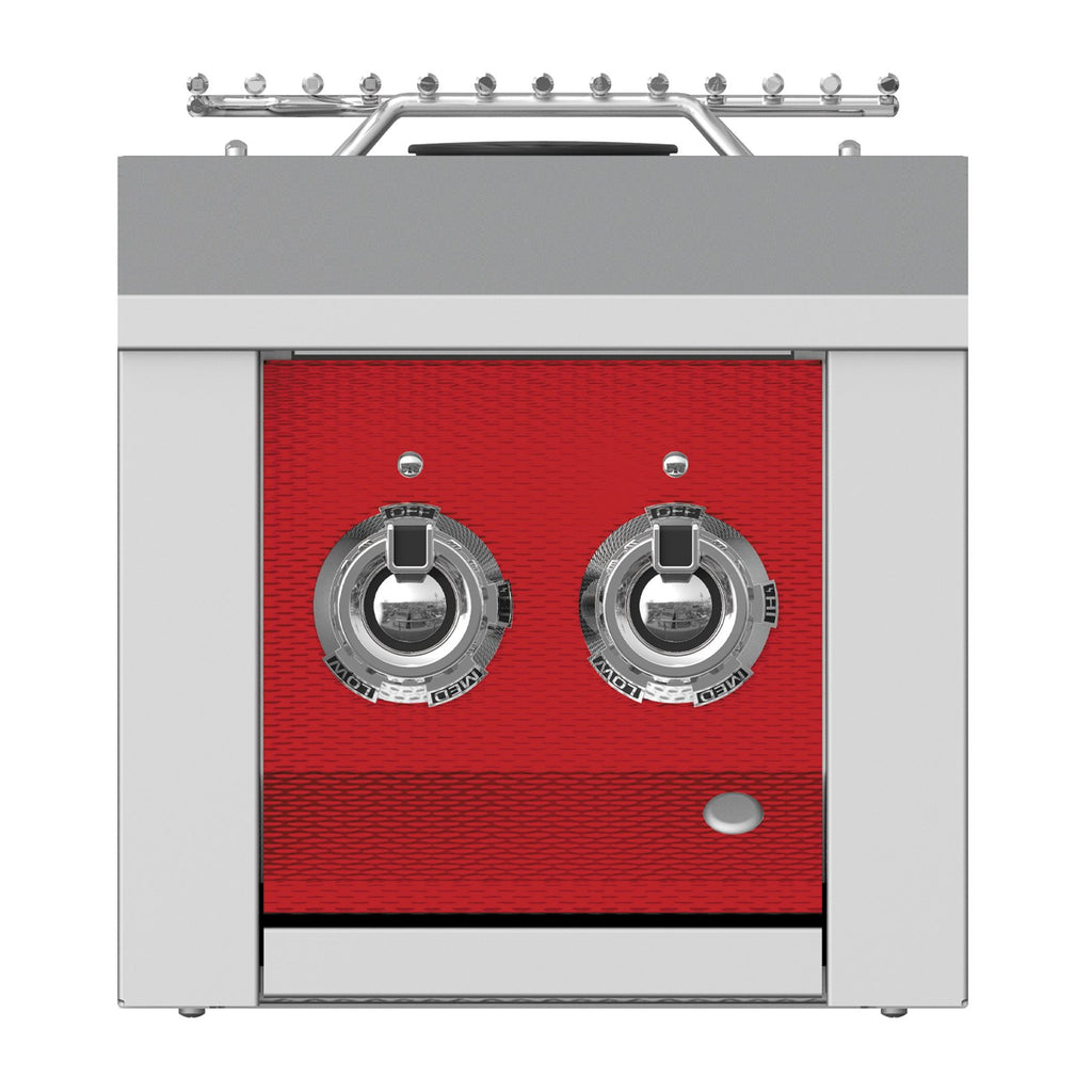 Aspire by Hestan 12-Inch Propane Gas Built-In Double Side Burner (Matador Red) - AEB122-LP-RD
