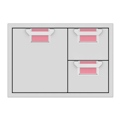 Aspire by Hestan 30-Inch Double Drawer and Storage Door Combination (Reef Pink) - AESDR30-PK