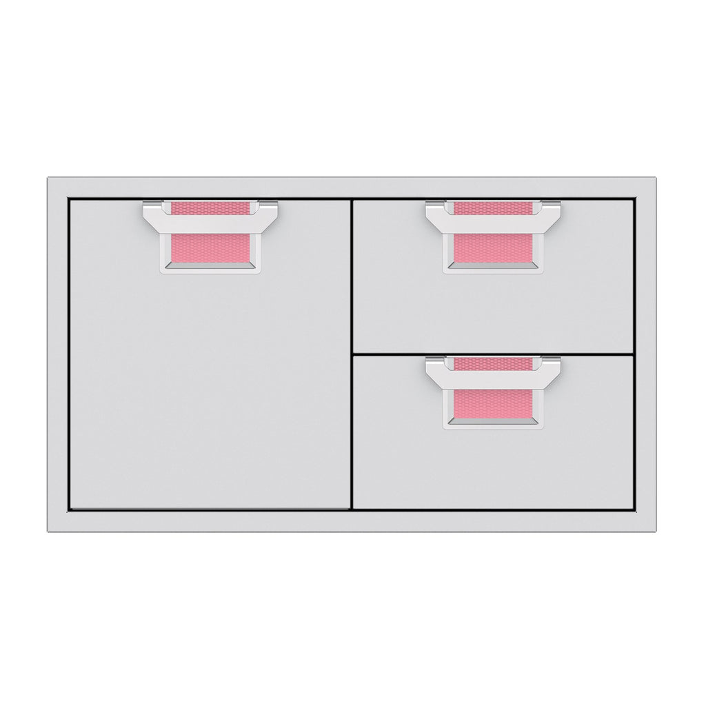 Aspire by Hestan 36-Inch Double Drawer and Storage Door Combination (Reef Pink) - AESDR36-PK