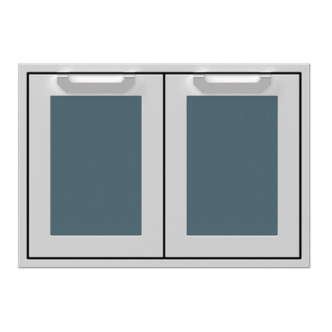 Hestan 30-Inch Double Access Doors w/ Recessed Marquise Accented Panels in Dark Gray - AGAD30-GG
