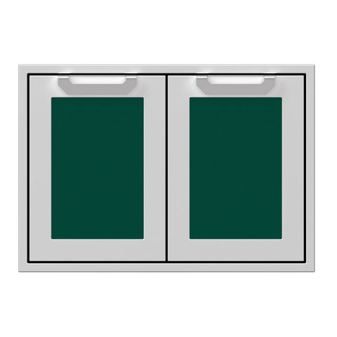 Hestan 30-Inch Double Access Doors w/ Recessed Marquise Accented Panels in Green - AGAD30-GR