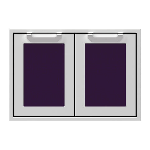 Hestan 30-Inch Double Access Doors w/ Recessed Marquise Accented Panels in Purple - AGAD30-PP