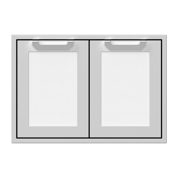 Hestan 30-Inch Double Access Doors w/ Recessed Marquise Accented Panels in White - AGAD30-WH