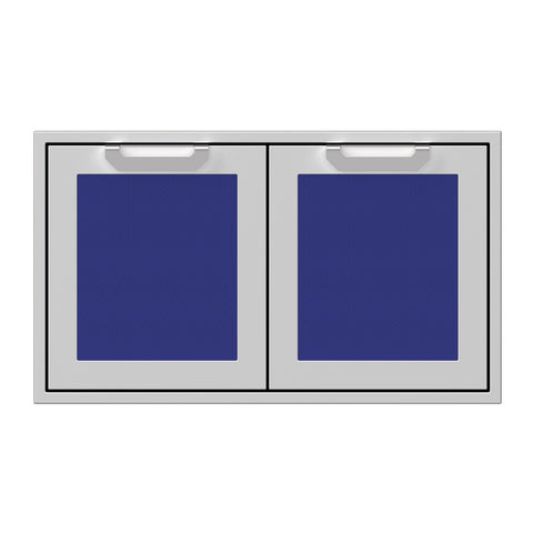 Hestan 36-Inch Double Access Doors w/ Recessed Marquise Accented Panels in Blue - AGAD36-BU