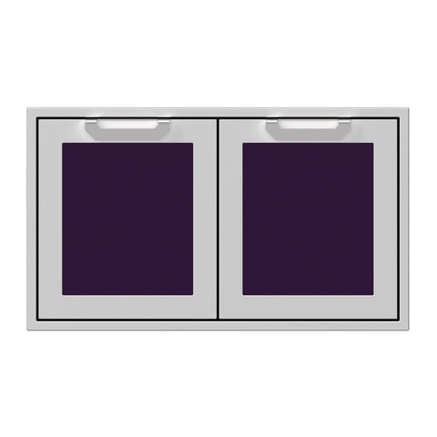 Hestan 36-Inch Double Access Doors w/ Recessed Marquise Accented Panels in Purple - AGAD36-PP