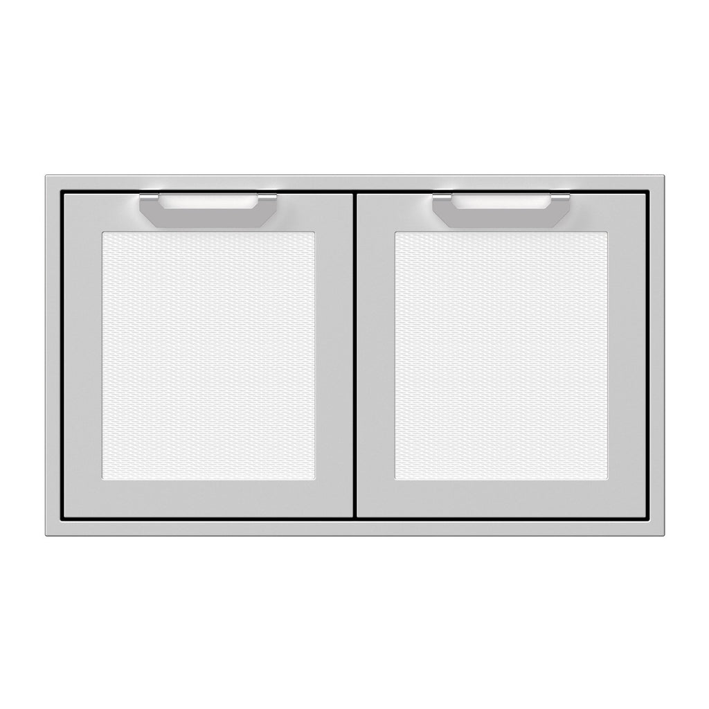 Hestan 36-Inch Double Access Doors w/ Recessed Marquise Accented Panels in White - AGAD36-WH