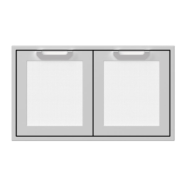 Hestan 36-Inch Double Access Doors w/ Recessed Marquise Accented Panels in White - AGAD36-WH