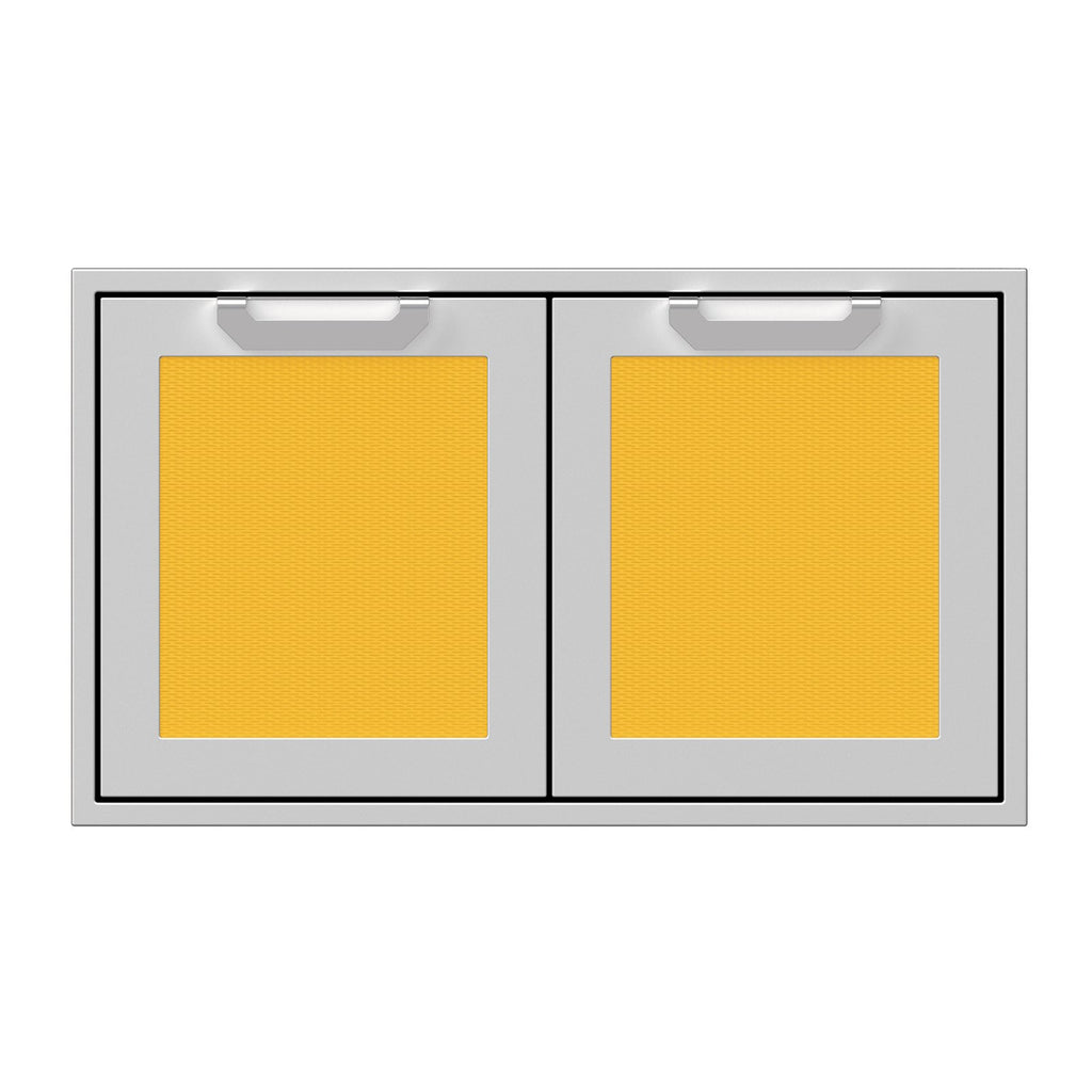 Hestan 36-Inch Double Access Doors w/ Recessed Marquise Accented Panels in Yellow - AGAD36-YW