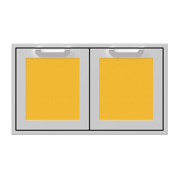 Hestan 36-Inch Double Access Doors w/ Recessed Marquise Accented Panels in Yellow - AGAD36-YW