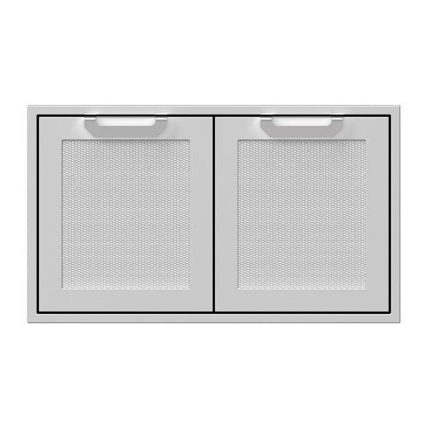 Hestan 36-Inch Double Access Doors w/ Recessed Marquise Accented Panels in Stainless Steel - AGAD36