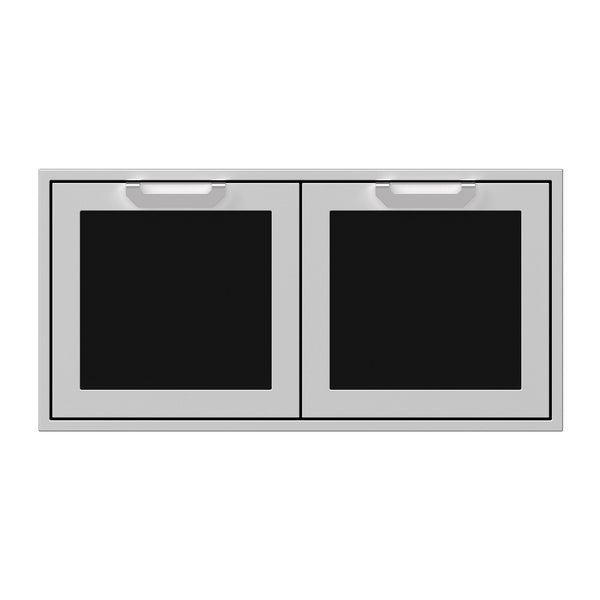 Hestan 42-Inch Double Access Doors w/ Recessed Marquise Accented Panels in Black - AGAD42-BK