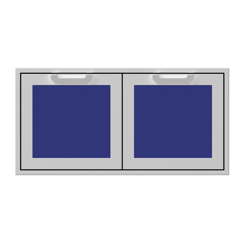 Hestan 42-Inch Double Access Doors w/ Recessed Marquise Accented Panels in Blue - AGAD42-BU
