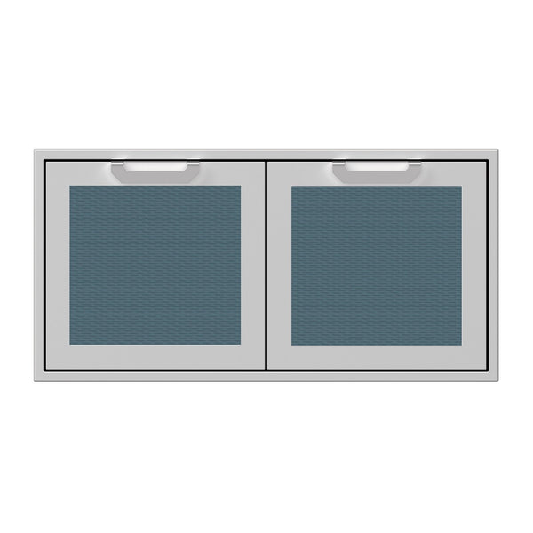 Hestan 42-Inch Double Access Doors w/ Recessed Marquise Accented Panels in Dark Gray - AGAD42-GG
