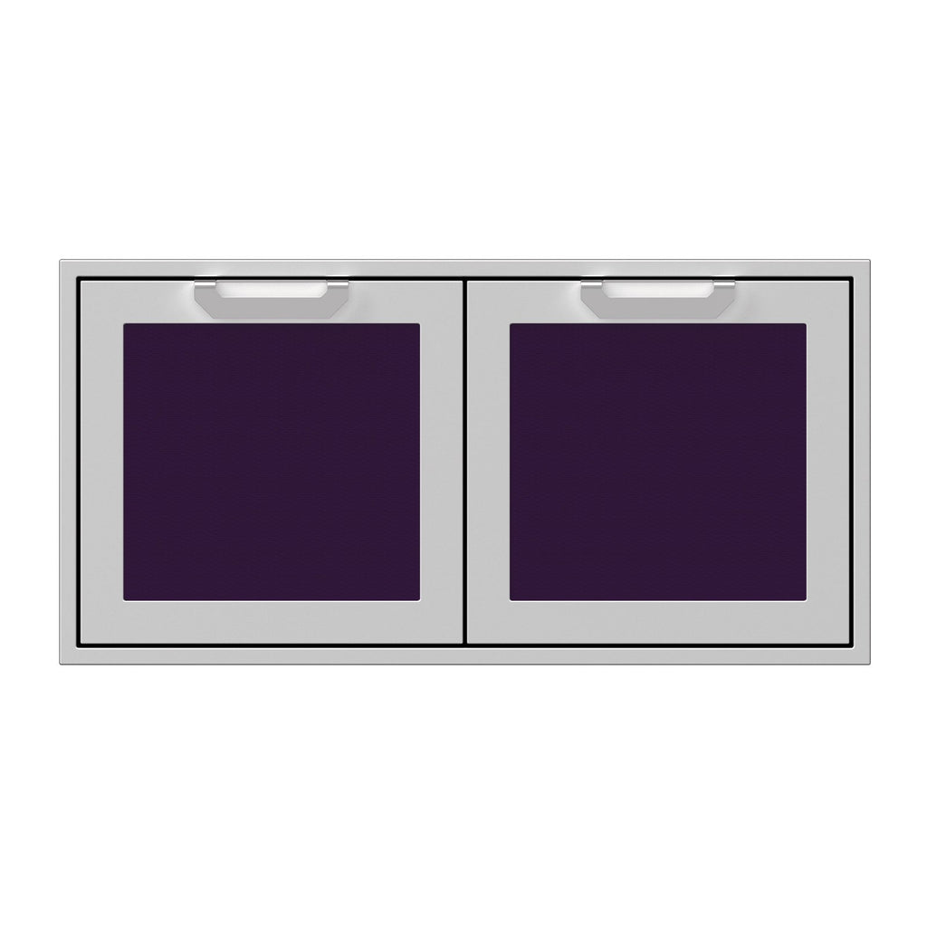 Hestan 42-Inch Double Access Doors w/ Recessed Marquise Accented Panels in Purple - AGAD42-PP
