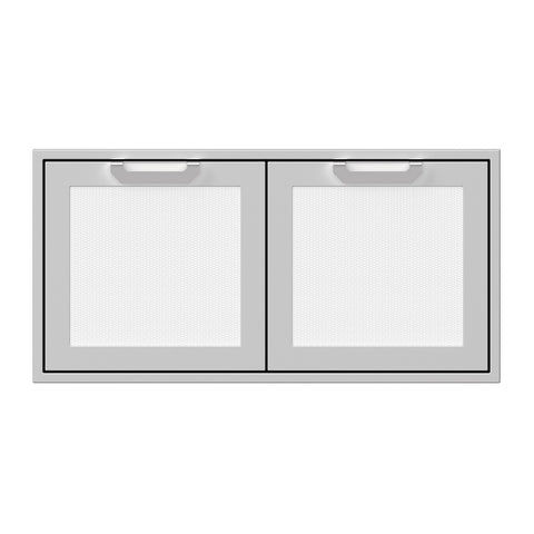 Hestan 42-Inch Double Access Doors w/ Recessed Marquise Accented Panels in White - AGAD42-WH
