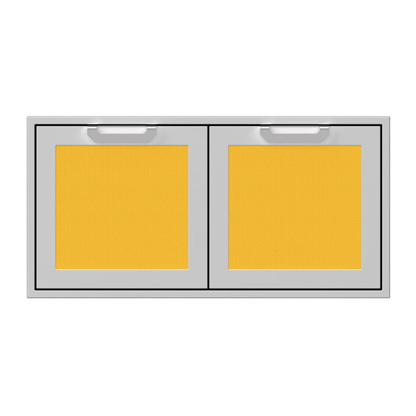 Hestan 42-Inch Double Access Doors w/ Recessed Marquise Accented Panels in Yellow - AGAD42-YW