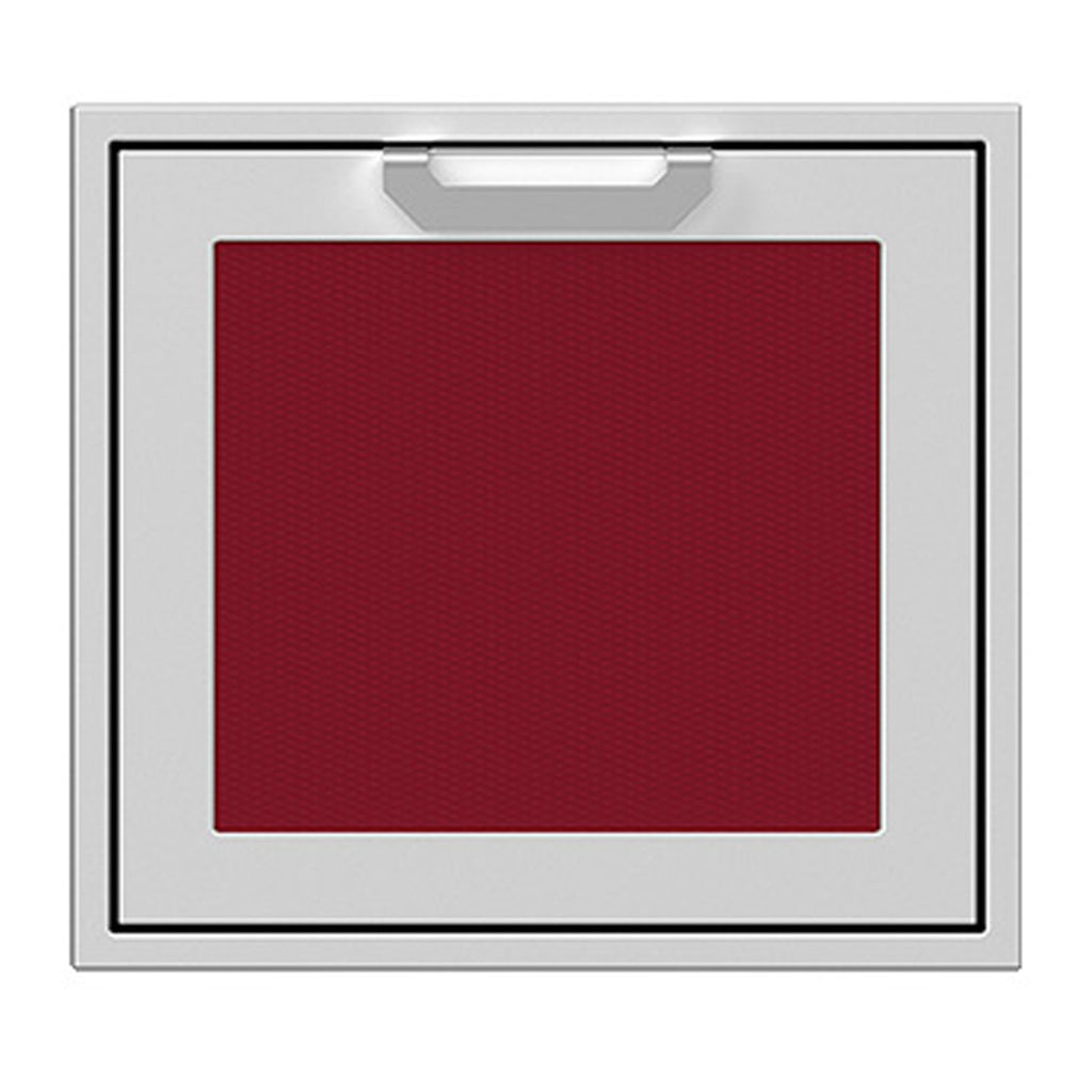 Hestan 24-Inch Single Access Door w/ Recessed Marquise Accented Panel (Right Hinge) in Burgundy - AGADR24-BG