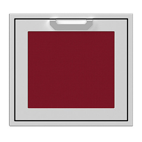 Hestan 24-Inch Single Access Door w/ Recessed Marquise Accented Panel (Right Hinge) in Burgundy - AGADR24-BG