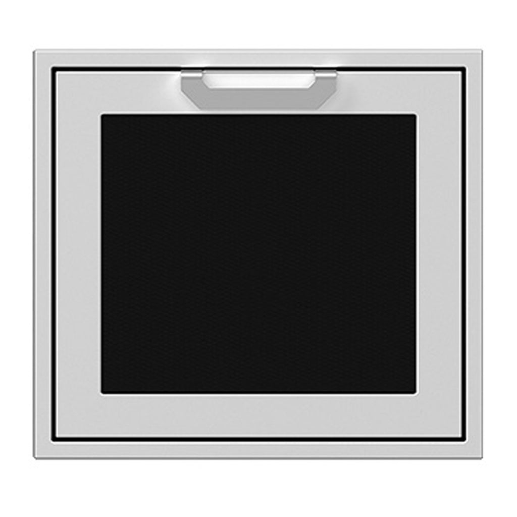 Hestan 24-Inch Single Access Door w/ Recessed Marquise Accented Panel (Right Hinge) in Black - AGADR24-BK