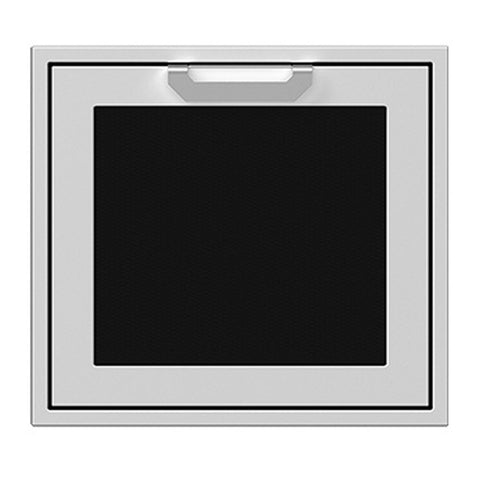 Hestan 24-Inch Single Access Door w/ Recessed Marquise Accented Panel (Right Hinge) in Black - AGADR24-BK
