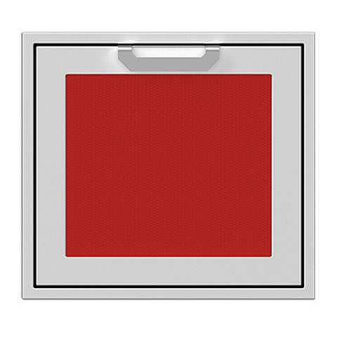 Hestan 24-Inch Single Access Door w/ Recessed Marquise Accented Panel (Left Hinge) in Red - AGADL24-RD