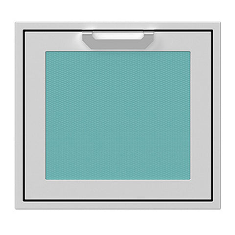 Hestan 24-Inch Single Access Door w/ Recessed Marquise Accented Panel (Right Hinge) in Turquoise - AGADR24-TQ