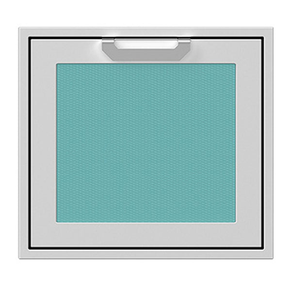 Hestan 24-Inch Single Access Door w/ Recessed Marquise Accented Panel (Left Hinge) in Turquoise - AGADL24-TQ