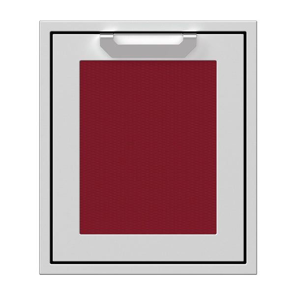 Hestan 18-Inch Single Access Door w/ Recessed Marquise Accented Panel (Right Hinge) in Burgundy - AGADR18-BG