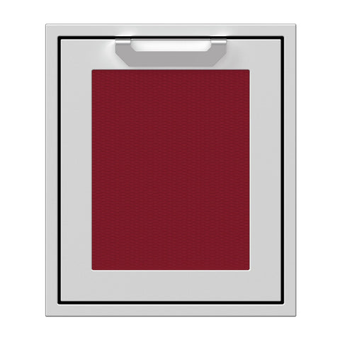 Hestan 18-Inch Single Access Door w/ Recessed Marquise Accented Panel (Right Hinge) in Burgundy - AGADR18-BG
