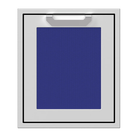 Hestan 18-Inch Single Access Door w/ Recessed Marquise Accented Panel (Left Hinge) in Blue - AGADL18-BU