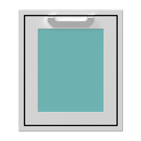 Hestan 18-Inch Single Access Door w/ Recessed Marquise Accented Panel (Left Hinge) in Turquoise - AGADL18-TQ