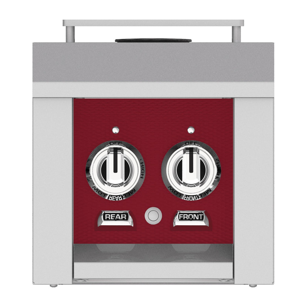 Hestan 12-Inch Natural Gas Built-In/Cart Mounted Double Side Burner in Burgundy - AGB122-NG-BG