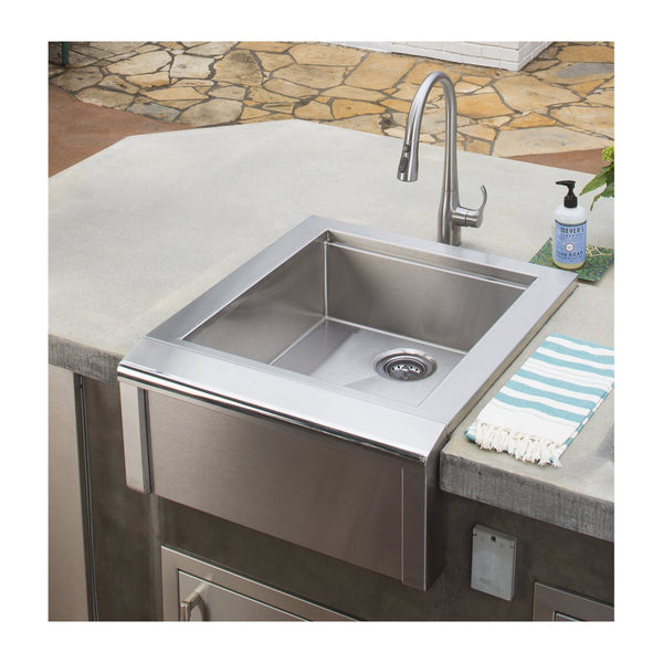 Alfresco 24-Inch Built-In Bartender & Sink System (No Faucet Included) - AGBC-24