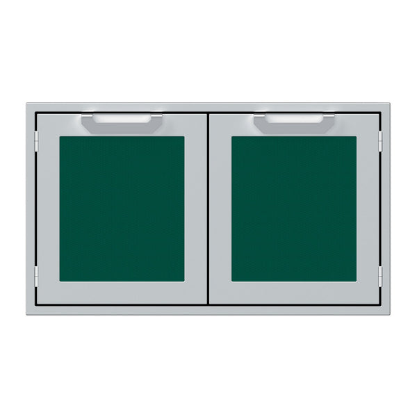 Hestan 36-Inch Double Door Sealed Pantry Storage w/ Recessed Marquise Accented Panels in Green - AGLP36-GR