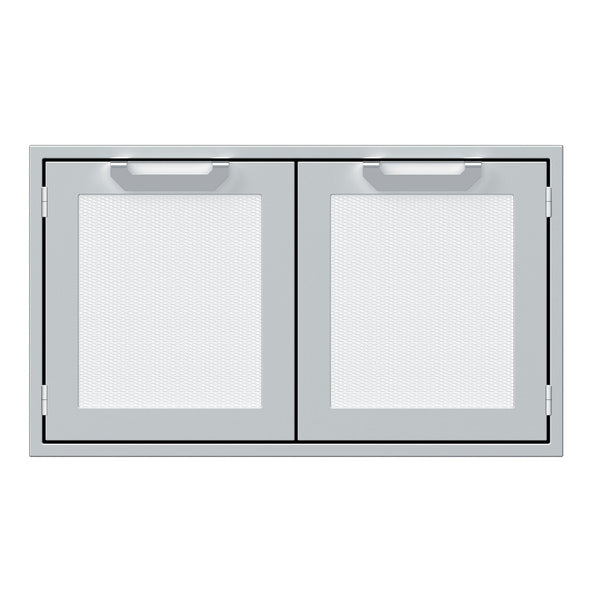 Hestan 36-Inch Double Door Sealed Pantry Storage w/ Recessed Marquise Accented Panels in White - AGLP36-WH