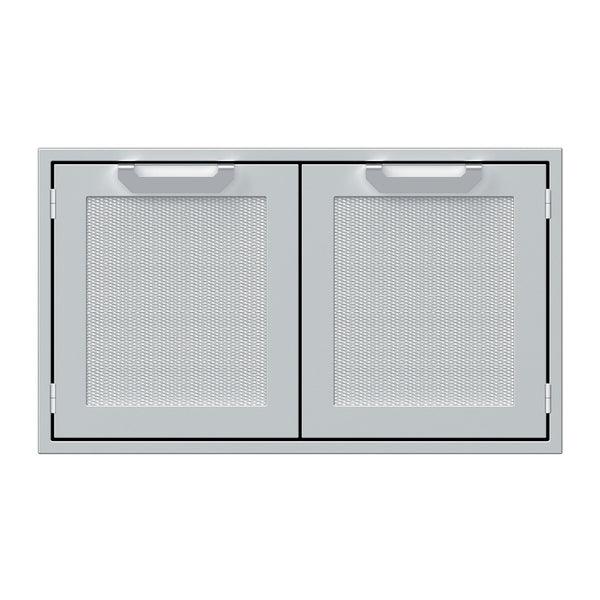 Hestan 36-Inch Double Door Sealed Pantry Storage w/ Recessed Marquise Accented Panels in Stainless Steel - AGLP36