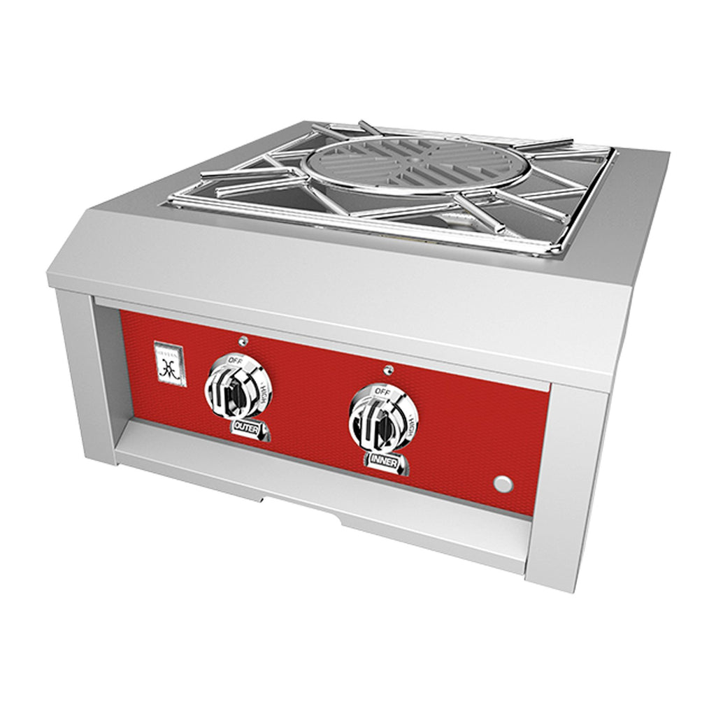 Hestan 24-Inch Natural Gas Built-In Power Burner in Red - AGPB24-NG-RD