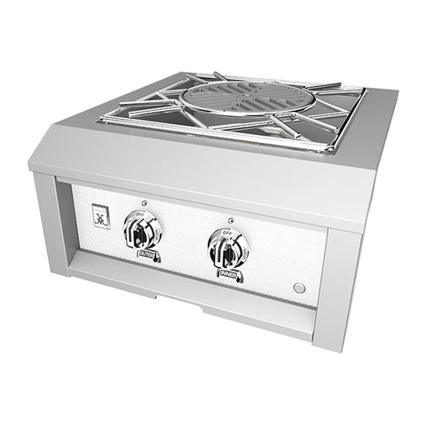 Hestan 24-Inch Natural Gas Built-In Power Burner in White - AGPB24-NG-WH