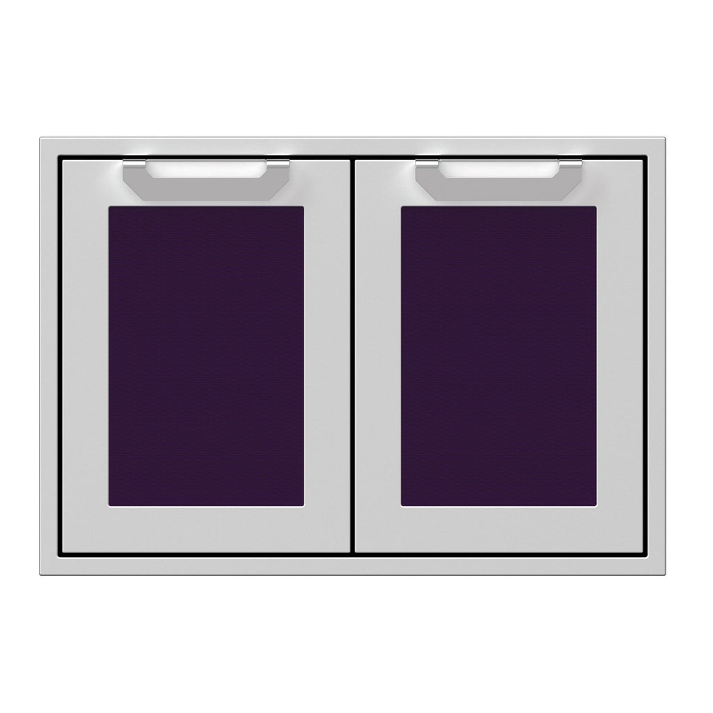 Hestan 30-Inch Double Access Door Propane Tank and Storage Cabinet w/ Recessed Marquise Accent Panel in Purple - AGSD30-PP