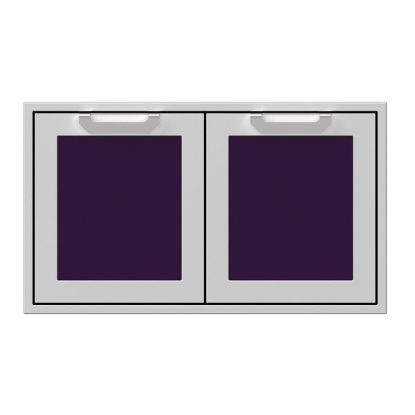 Hestan 36-Inch Double Access Door Propane Tank and Storage Cabinet w/ Recessed Marquise Accent Panel in Purple - AGSD36-PP