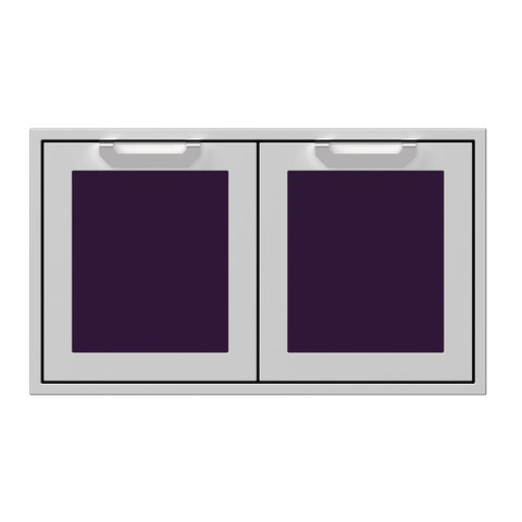 Hestan 36-Inch Double Access Door Propane Tank and Storage Cabinet w/ Recessed Marquise Accent Panel in Purple - AGSD36-PP