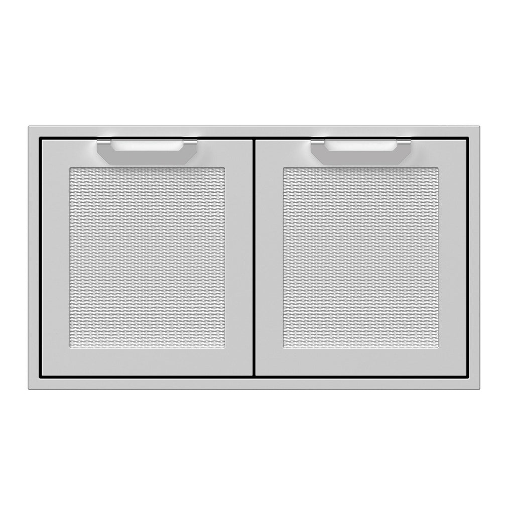 Hestan 36-Inch Double Access Door Propane Tank and Storage Cabinet w/ Recessed Marquise Accent Panel in Stainless Steel - AGSD36