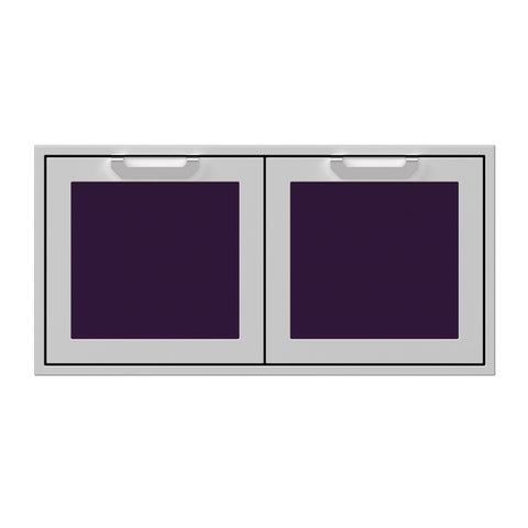 Hestan 42-Inch Double Access Door Propane Tank and Storage Cabinet w/ Recessed Marquise Accent Panel in Purple - AGSD42-PP