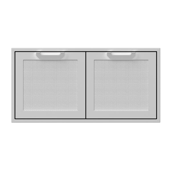 Hestan 42-Inch Double Access Door Propane Tank and Storage Cabinet w/ Recessed Marquise Accent Panel in Stainless Steel - AGSD42