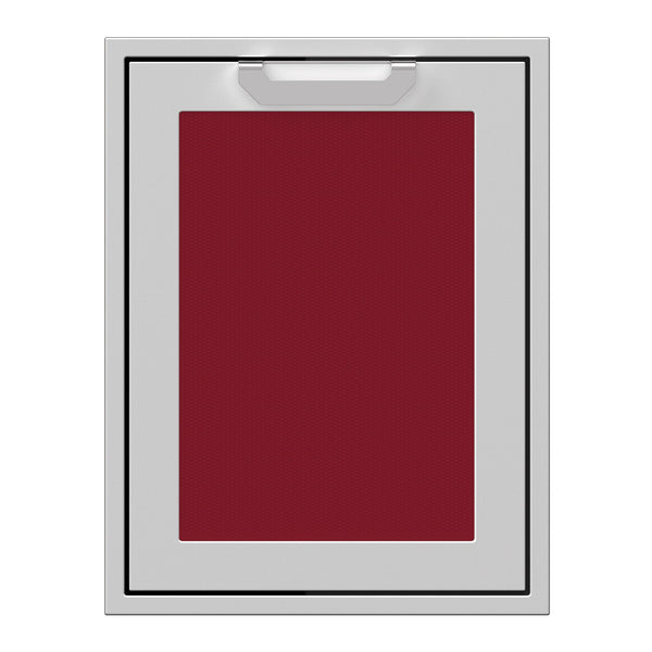 Hestan 20-Inch Trash and Recycle Center Storage Drawer w/ Recessed Marquise Accent Panel in Burgundy - AGTRC20-BG