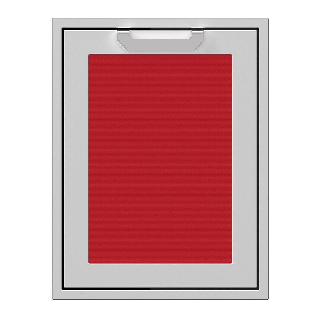 Hestan 20-Inch Trash and Recycle Center Storage Drawer w/ Recessed Marquise Accent Panel in Red - AGTRC20-RD