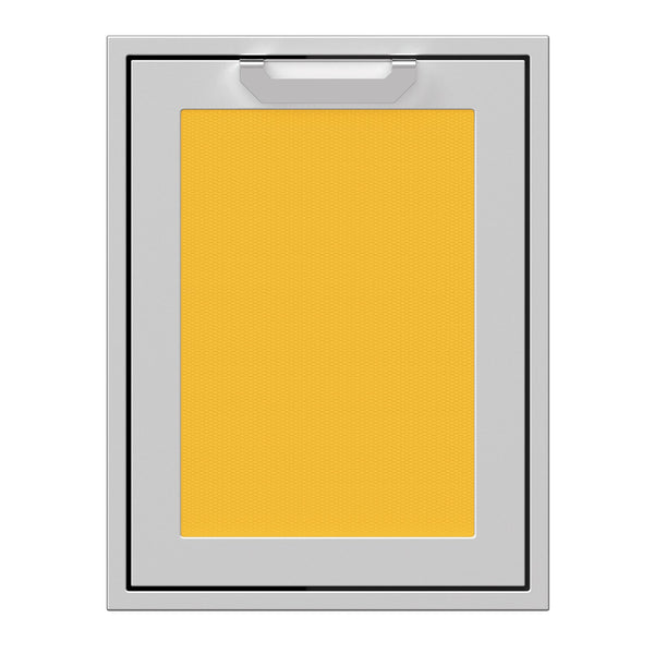 Hestan 20-Inch Trash and Recycle Center Storage Drawer w/ Recessed Marquise Accent Panel in Yellow - AGTRC20-YW