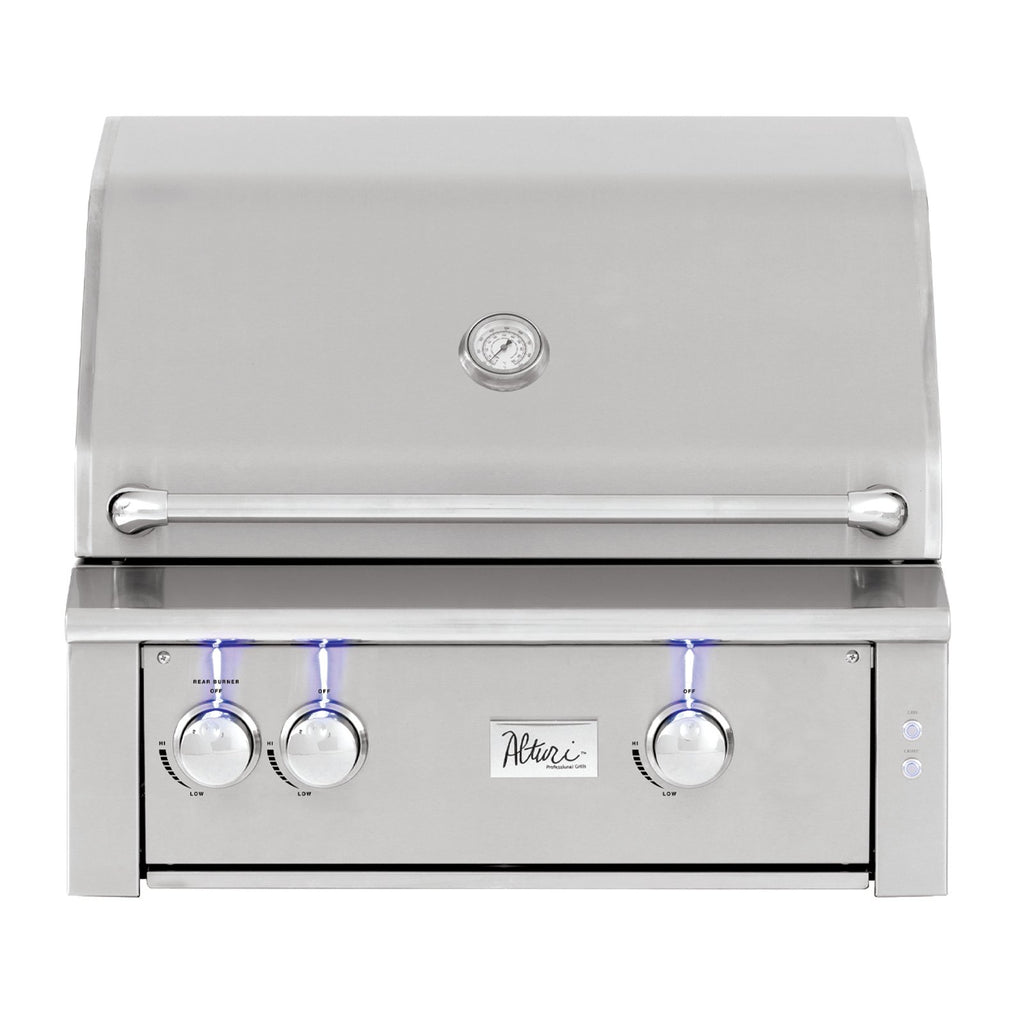 Summerset Alturi 30-Inch Natural Gas Built-In Grill w/ 2 Burners, 1 Rear Infrared Rotisserie Burner and Rotisserie Kit - ALT30T-NG